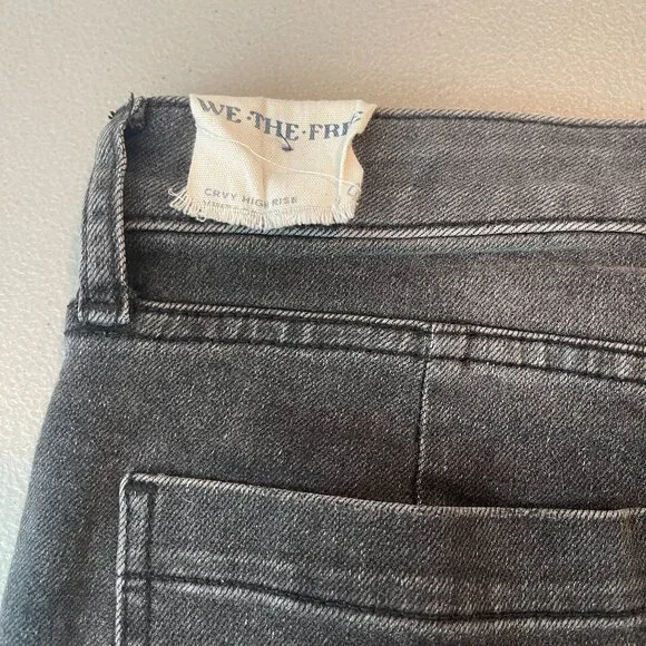 WE THE FREE CRVY High-Rise Vintage Straight Jeans size 28 Smokey Quartz - Picture 8 of 13